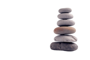 AI generated Pyramid of zen Stones isolated on transparent background png