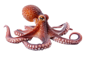 AI generated Octopus isolated on transparent background png