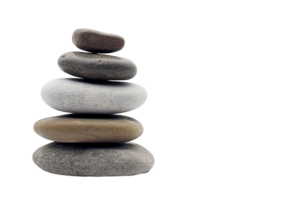 AI generated Pyramid of zen Stones isolated on transparent background png