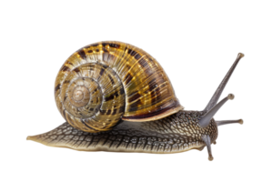 AI generated snail isolated on transparent background png