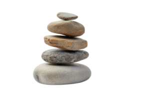 AI generated Pyramid of zen Stones isolated on transparent background png