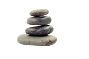 AI generated Pyramid of zen Stones isolated on transparent background png