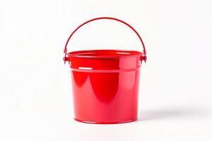 AI generated Bucket With Handle on White Background photo