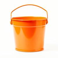 AI generated Plastic bucket on a white background photo