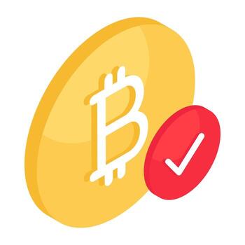 un icono diseño de bitcoin aislado en blanco antecedentes vector