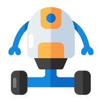 A colored design icon of space robot vector