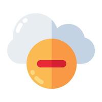 An icon design of cloud remove vector