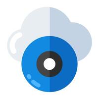 un diseño de icono de cd en la nube vector