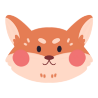 cute fox face Childish print for nursery. png