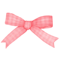 Pink ribbon bow watercolor png