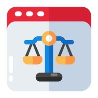 Trendy design icon of law website vector