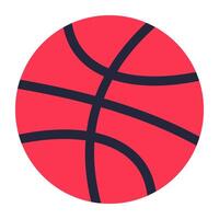 un único diseño icono de baloncesto vector
