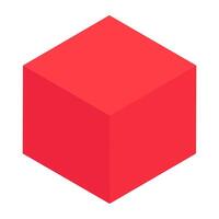 Editable design icon of 3d model vector