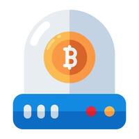 An icon design of bitcoin vector