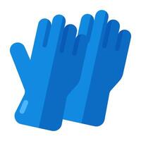 Winter hand covering accessory icon, gloves vector