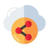 moderno diseño icono de compartir nube vector