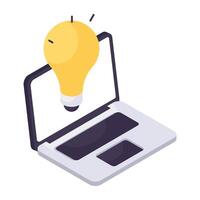 Unique design icon of online idea vector