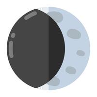 A trendy design icon of moon eclipse vector