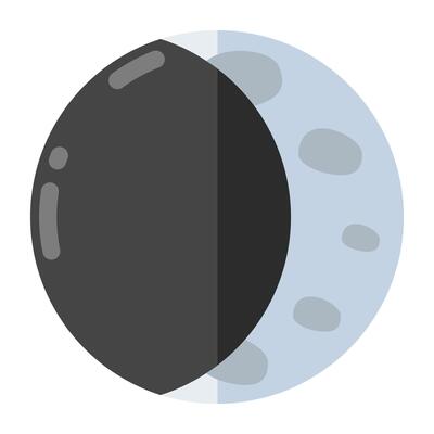 A trendy design icon of moon eclipse
