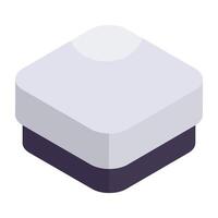 An isometric design icon of ottoman vector