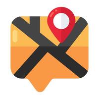 Modern design icon of online map vector