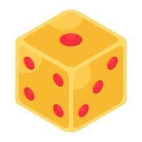 An isometric design, icon of ludo dice vector