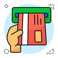 Perfect design icon of atm withdrawal vector