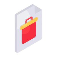 Modern design icon of delete file available for instant download vector