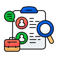 Premium download icon of search candidate vector