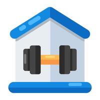 Modern design icon of gym building vector