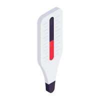 An editable design icon of digital thermometer vector