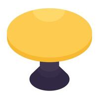 Editable design icon of table vector