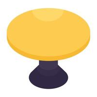 Editable design icon of table vector