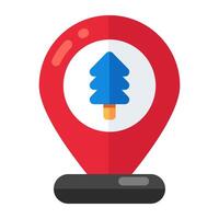 A unique design icon of forest location vector