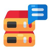 An icon design of server chat vector