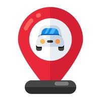 flat design icon of car location vector