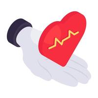 Modern design icon of heart care vector