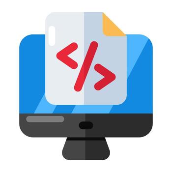 Unique design icon of web coding vector