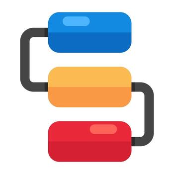 conceptual plano diseño icono de jerarquía vector