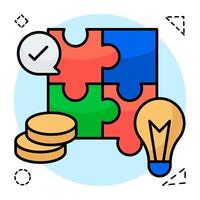 Trendy design icon of problem solving vector