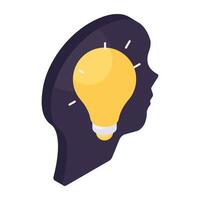 An icon design of creative mind vector