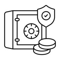 Modern design icon of bank vault vector