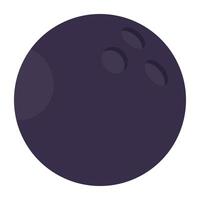 Editable design icon of bowling ball vector