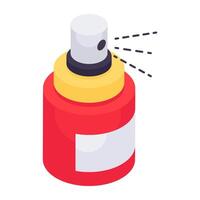 Conceptual isometric design icon of spray paint vector