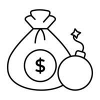 A perfect design icon of money bag vector