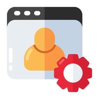 A premium download icon of profile setting vector