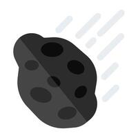 An icon design of meteorite vector