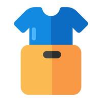 An icon design of shirt parcel vector