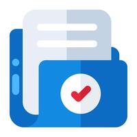 Perfect design icon of verified folder available for download vector