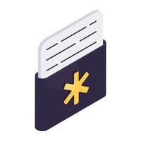 A unique design icon of folder vector